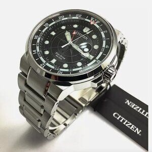 Men's Dual Time Solar Citizen Watch New